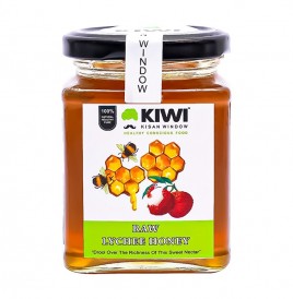 Kiwi Kisan Window Raw Lychee Honey   Glass Jar  350 grams